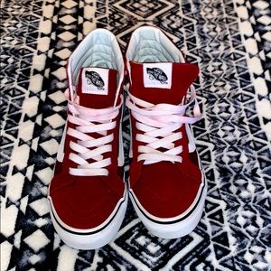 Vans Hi-top canvas/suede maroon Skate Sneakers